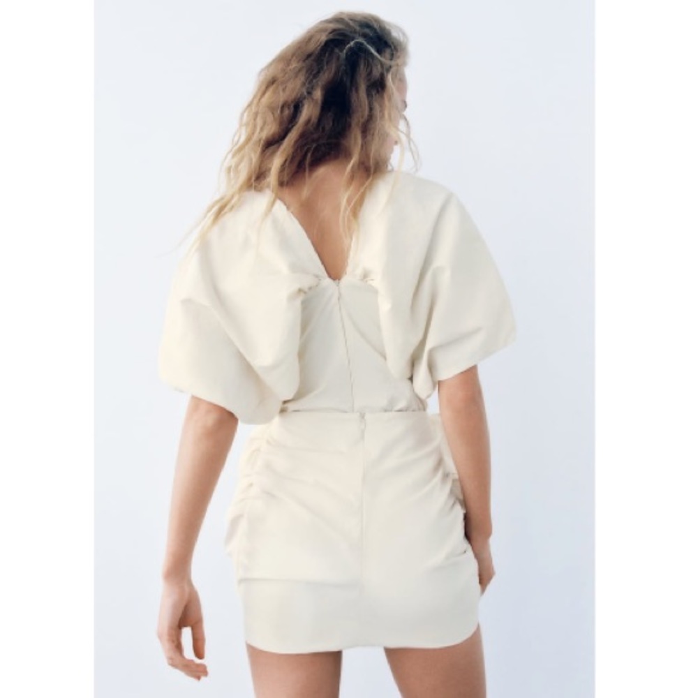 NWT Zara 2 Piece Multiposition Balloon Bodysuit and Voluminous Mini Skirt - Picture 5 of 16